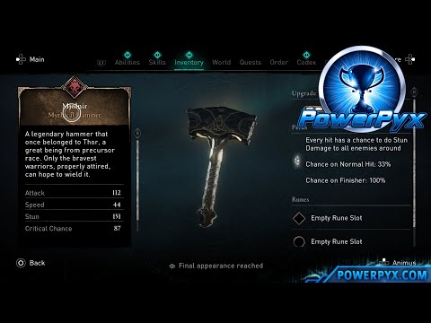 Assassin&#039;s Creed Valhalla How to Get Mjolnir (Thor&#039;s Hammer) &amp; Full Thor&#039;s Armor Set (Worthy Trophy)