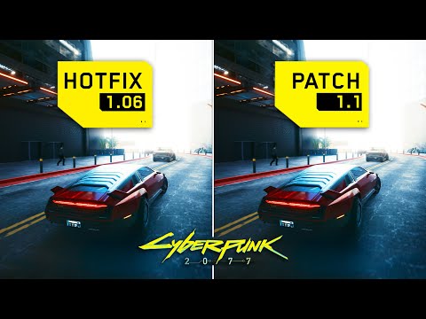 Cyberpunk 2077 - Patch 1.1 vs 1.06 - Comparison