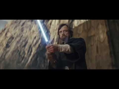 Luke Skywalker vs Kylo Ren scene