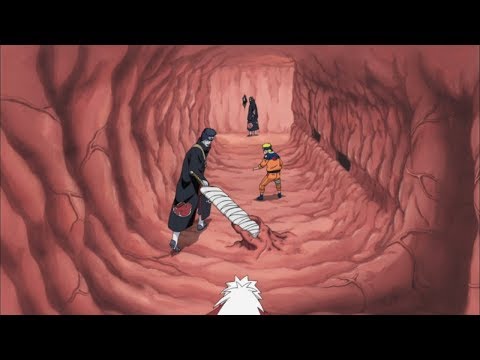 Naruto Sasuke and Jiraiya vs Itachi and Kisame
