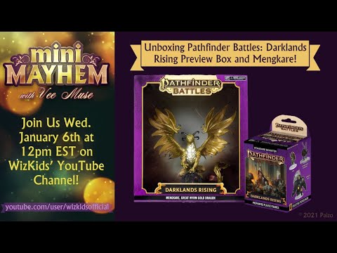 Mini Mayhem with Vee Mus&#039;e: Unboxing Pathfinder Battles: Darklands Rising Preview Box and Mengkare!