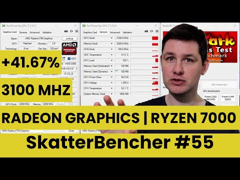 Radeon Graphics (Ryzen 7000) Overclocked to 3100 MHz With B650E Tachyon | SkatterBencher #55