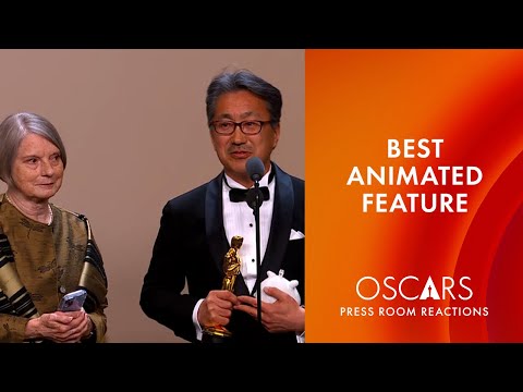 Best Animated Feature Film | &#039;The Boy and the Heron&#039; | Oscars 2024 Press Room Speech