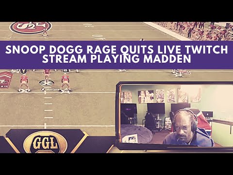 Snoop Dogg &quot;Rage Quits&quot; Madden and leaves with Twitch stream still running... for nearly 8 hours. 😂