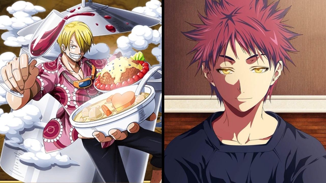 Capa especial do anime One Piece x Food Wars Crossover