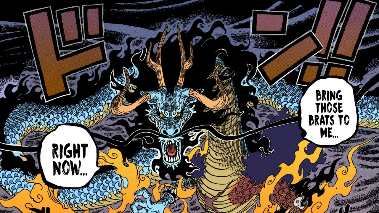 la forma de dragón de Kaido revelada