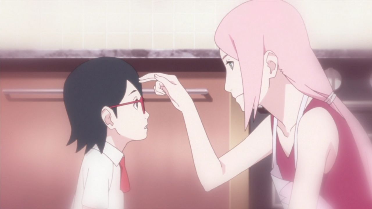 is sakura sarada's biological mother