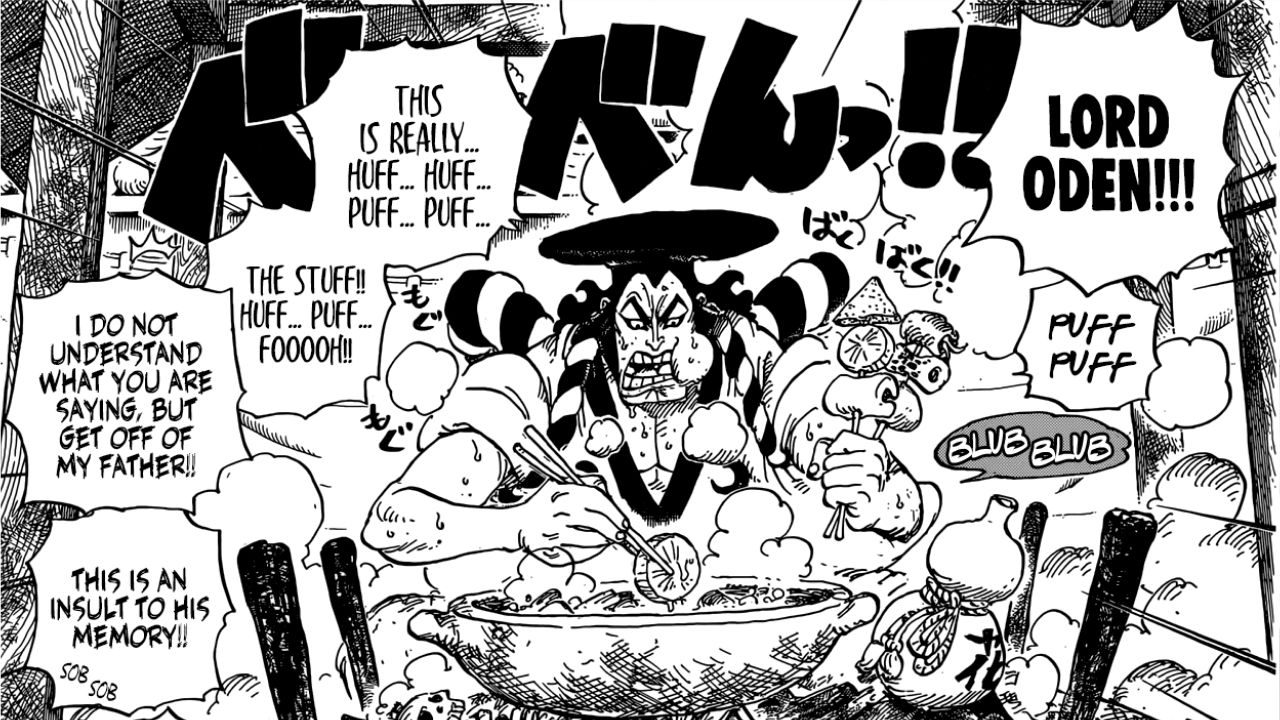 One Piece Chapter 971 Explains Oden’s Reason For Semi-Naked Dance cover