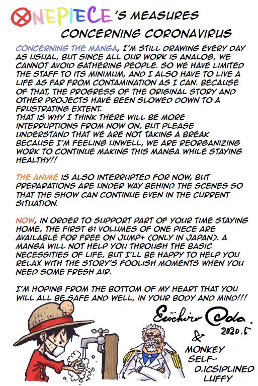 eiichiro oda tweet english translation