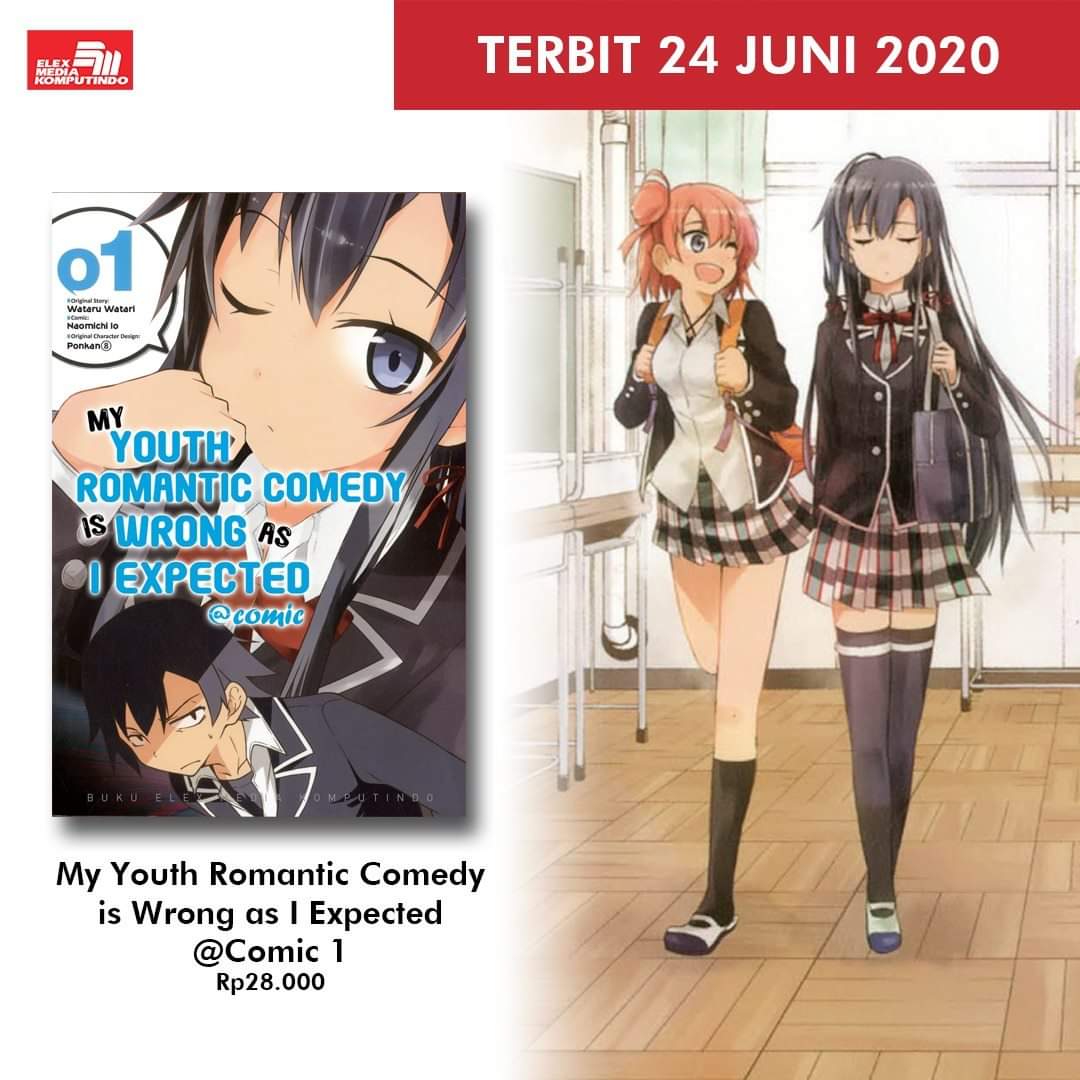 My Youth Romantic Comedy Is Wrong, As I Expected Comic Volume 1 Released.