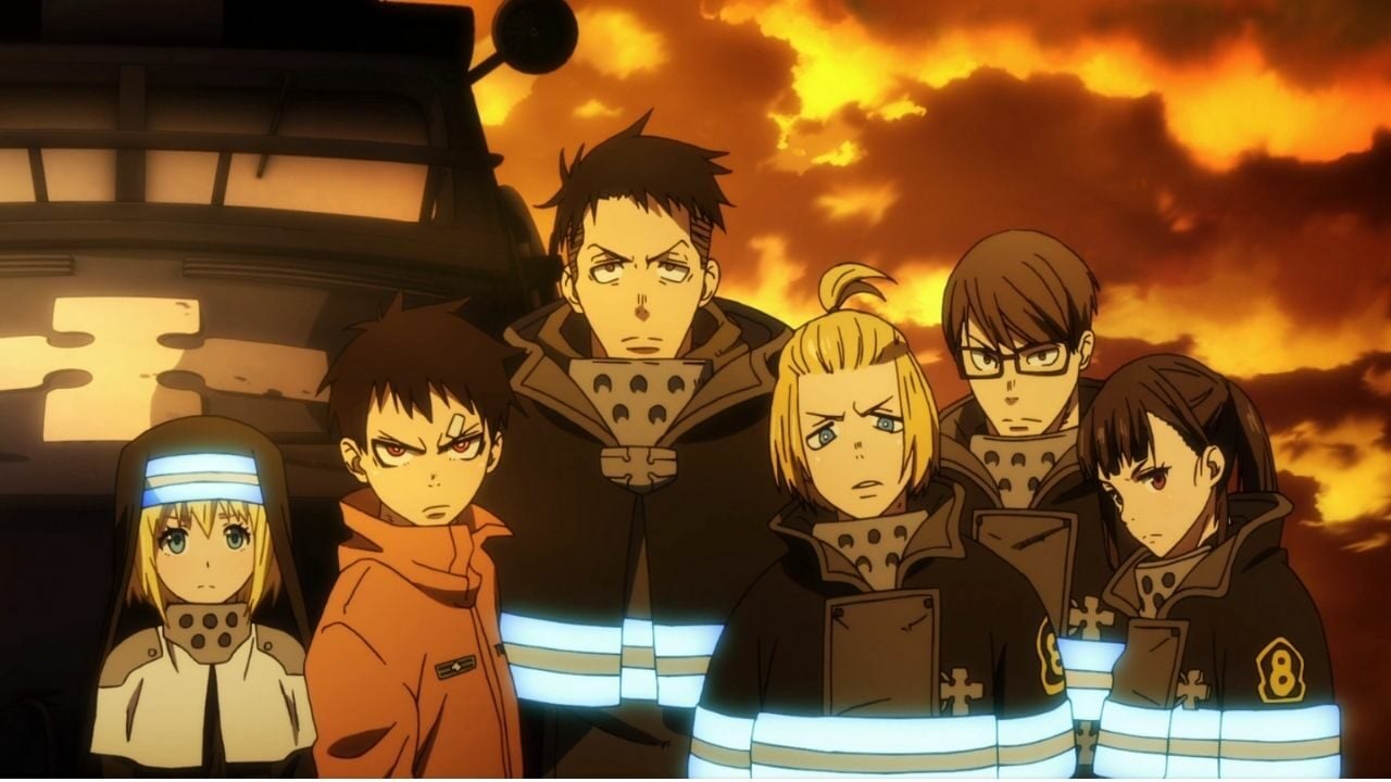 Whom does Shinra end up with in Fire Force? cover
