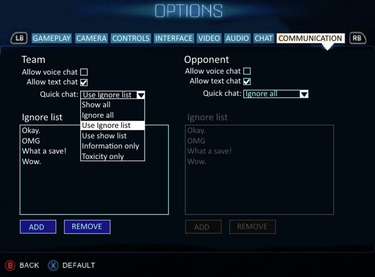 Voice chat and text chat option greyed out : r/RocketLeague