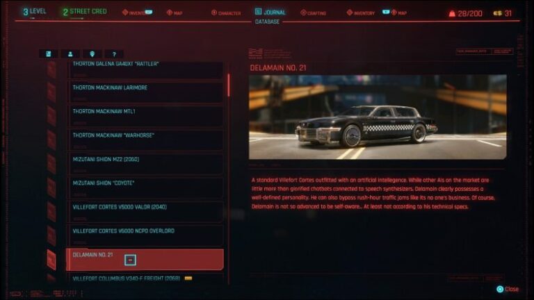 Cyberpunk 2077: How to Get All The Free Vehicles