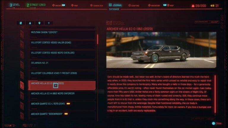 Cyberpunk 2077: How to Get All The Free Vehicles