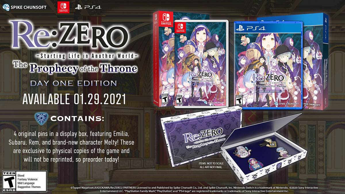 Re:ZERO-The Prophecy of the Throne Game Gets English Trailer