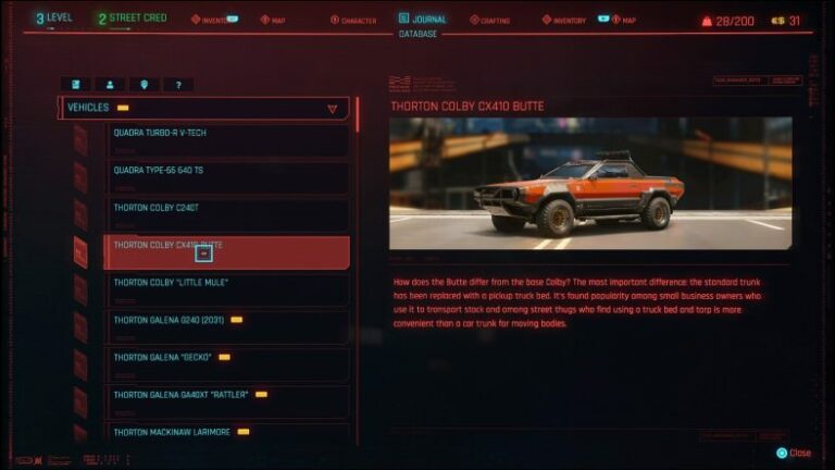 Cyberpunk 2077: How to Get All The Free Vehicles