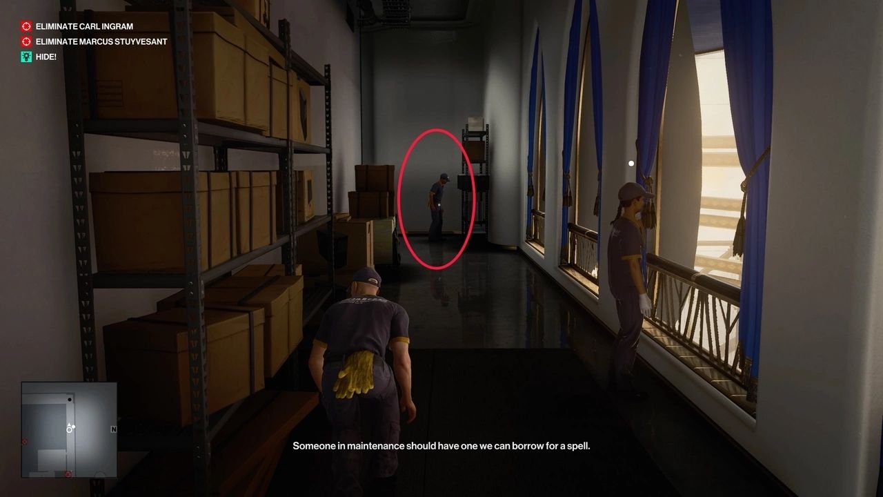 Hitman 3 Dubai Acquire Admin Privileges in the Server Room