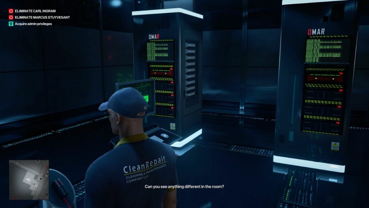 Hitman 3 Dubai Acquire Admin Privileges in the Server Room