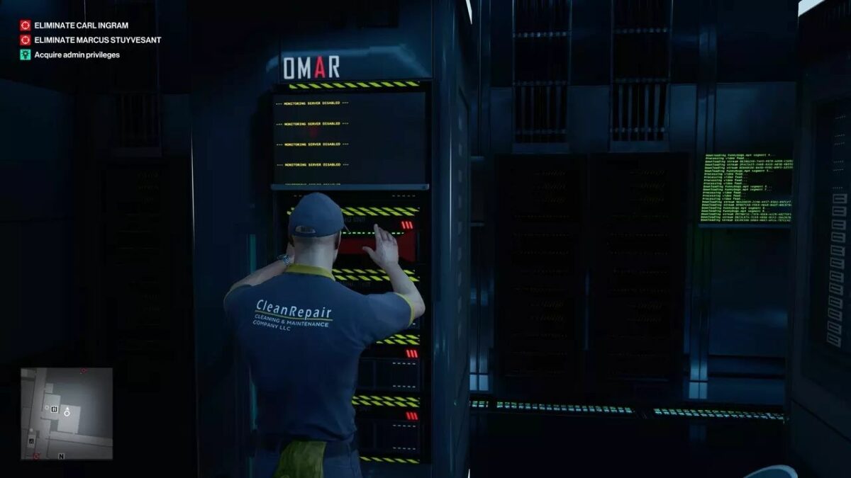 Hitman 3 Dubai Acquire Admin Privileges in the Server Room