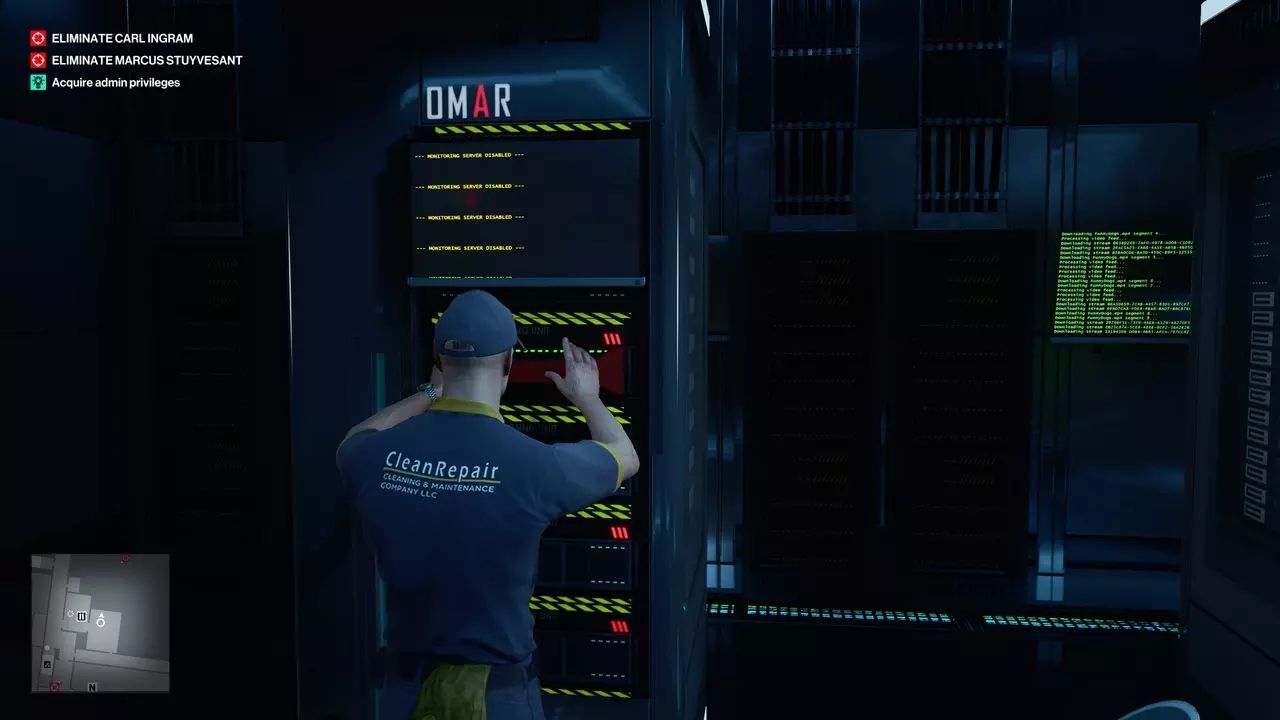 Hitman 3 Dubai Acquire Admin Privileges in the Server Room