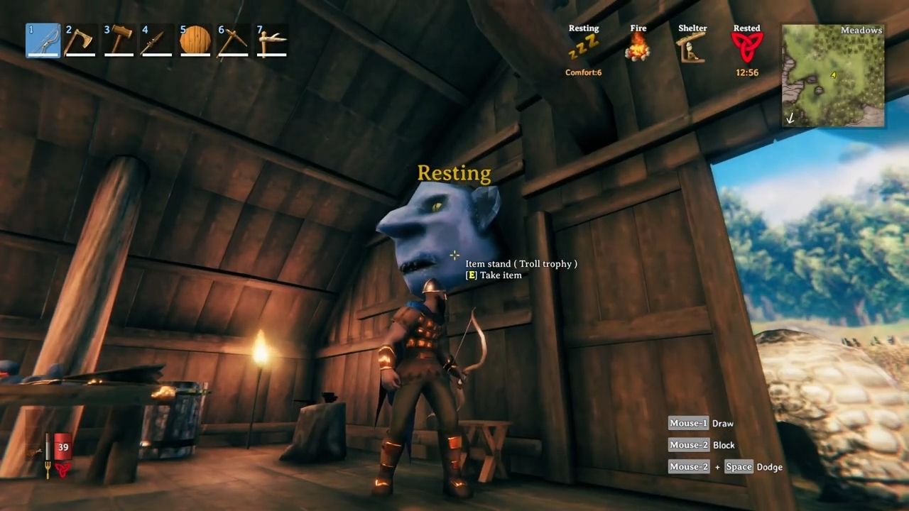 How to Hang Trophies on Walls in Valheim?