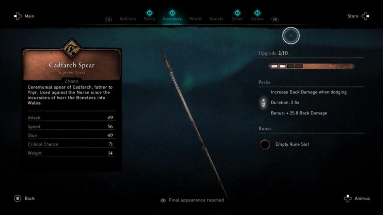 which is the best spear in ac valhalla