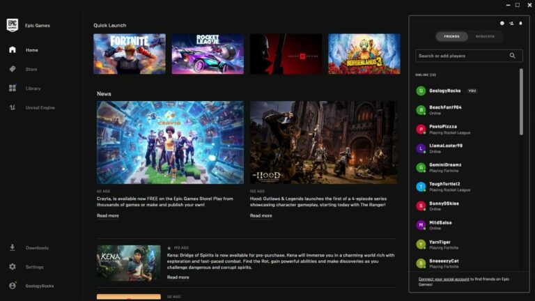 Epic Games Store Social Update to Make It More like Discord Channels