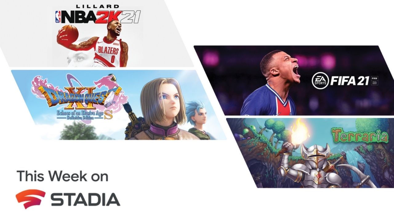 FIFA 21, Terraria y Dragon Quest 11 llegarán a Stadia en la portada de esta semana