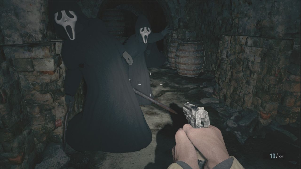 El nuevo mod de RE Village cambia a los enemigos de Moroaica a Ghostface de la portada de Scream