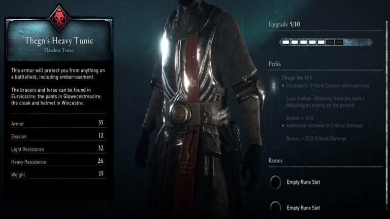 All the Perks for Best Bear Armor Set: Thegn’s Armor in AC Valhalla