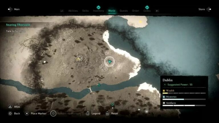 AC Valhalla Wrath of the Druid DLC: Dublin Treasure Hoard Map Guide