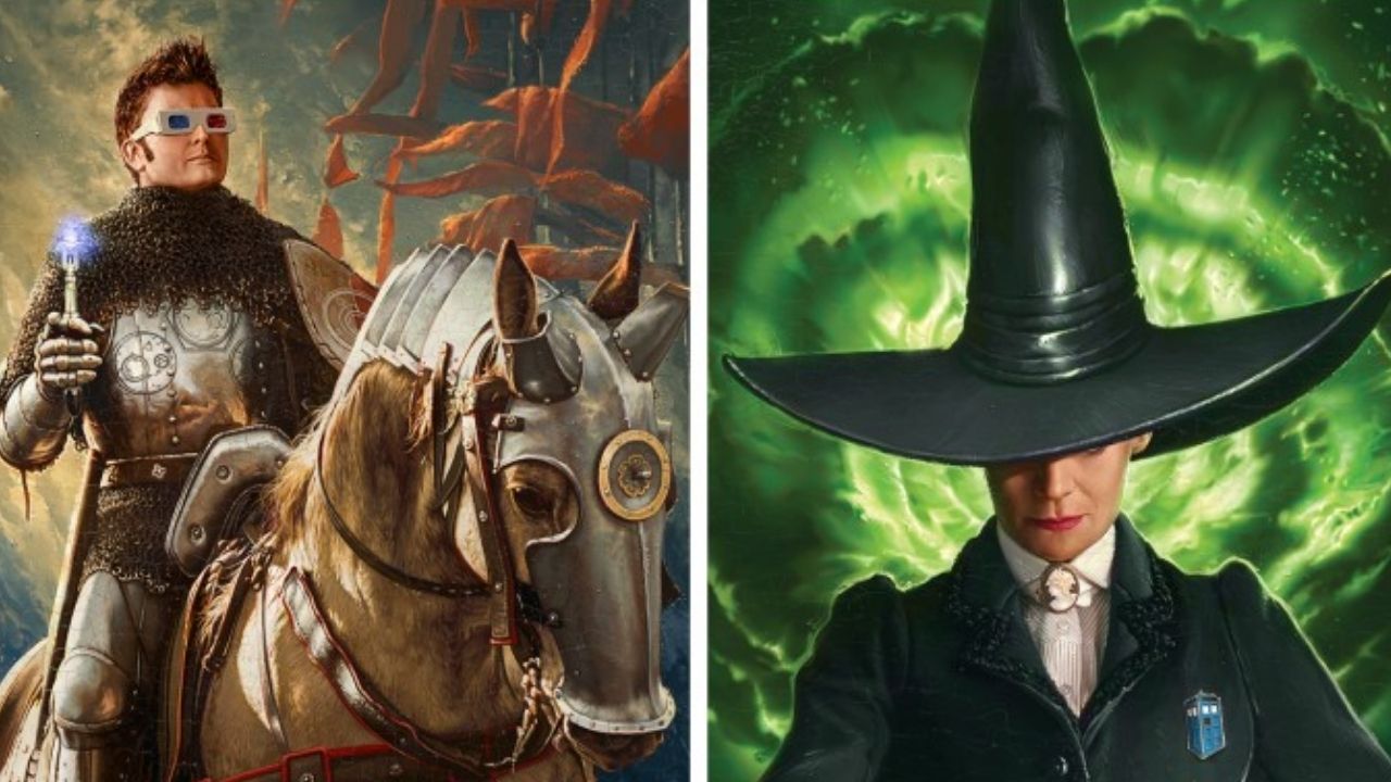 Doctor Who Stories zum Crossover mit dem Cover von Wizard of Oz und Camelot