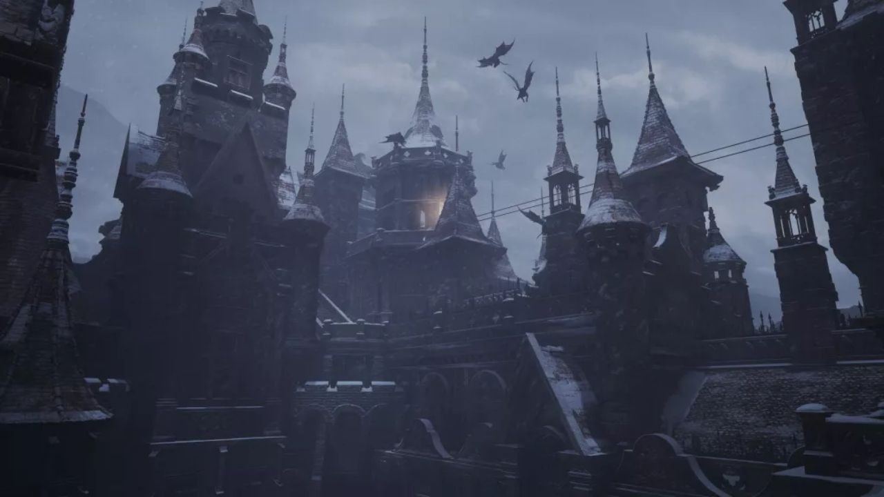 „Resident Evil Village: Wie man jedes Fenster einschlägt“ im Cover von Castle Dimitrescu