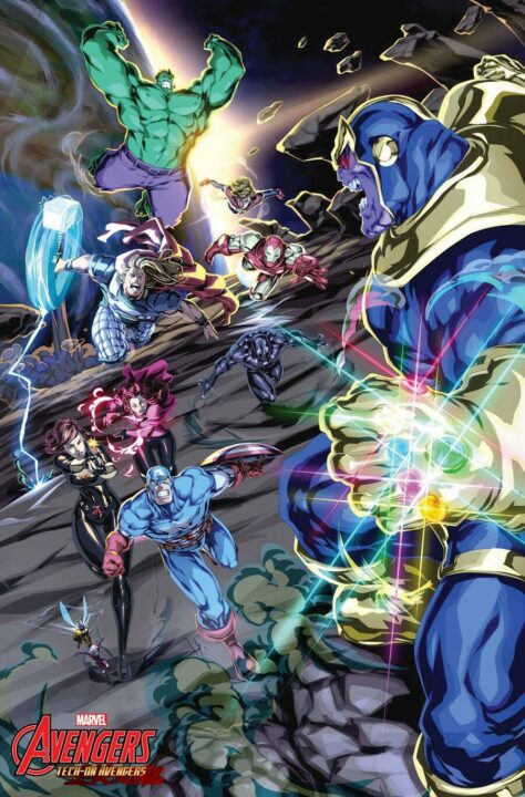 Os heróis mais poderosos da Terra ganham um toque de mangá no futuro Tech On Avengers!