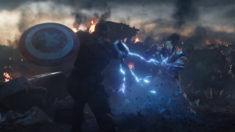 Captain America Strikes Thanos