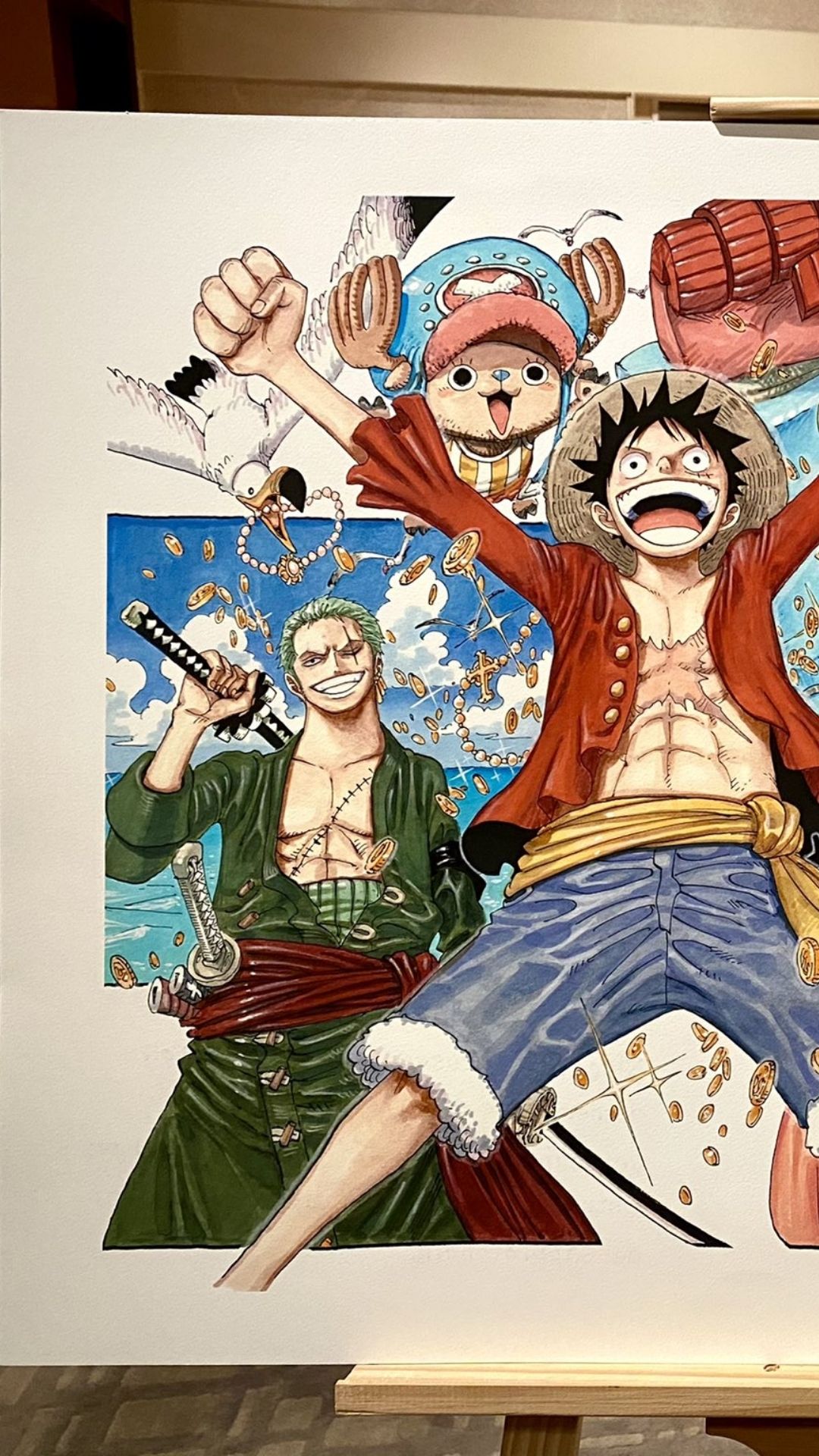 One Piece Illustration Gifted To French President By Oda