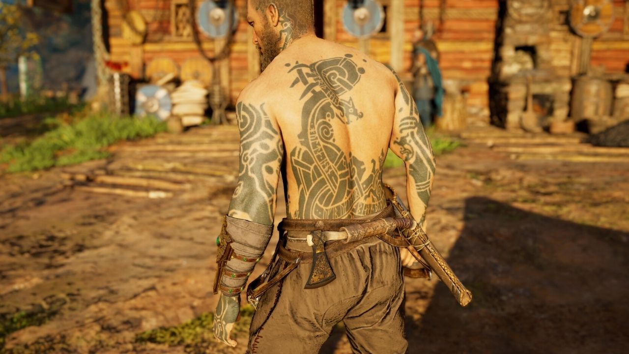 Los tatuajes casi fueron eliminados de AC Valhalla debido a una inexactitud histórica en la portada