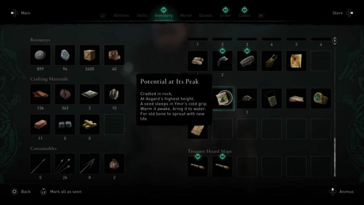 AC Valhalla How To Solve The Taking Root Riddle?