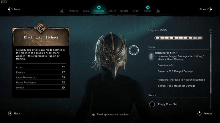 Intimidate The Enemies With Mythical Black Raven Armor In AC Valhalla