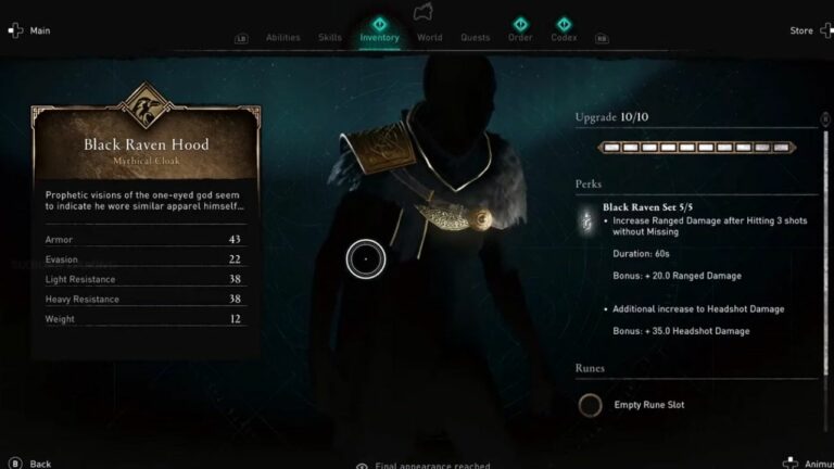 Intimidate The Enemies With Mythical Black Raven Armor In AC Valhalla