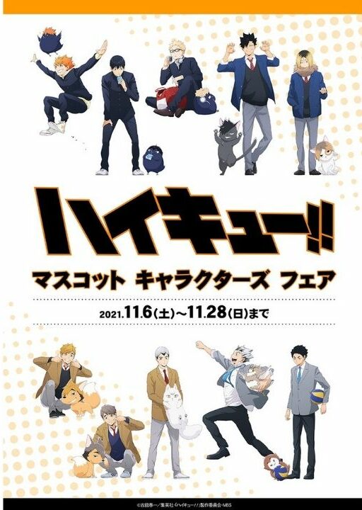 Haikyu colabora con Animate para lanzar un nuevo merchandising de mascota animal