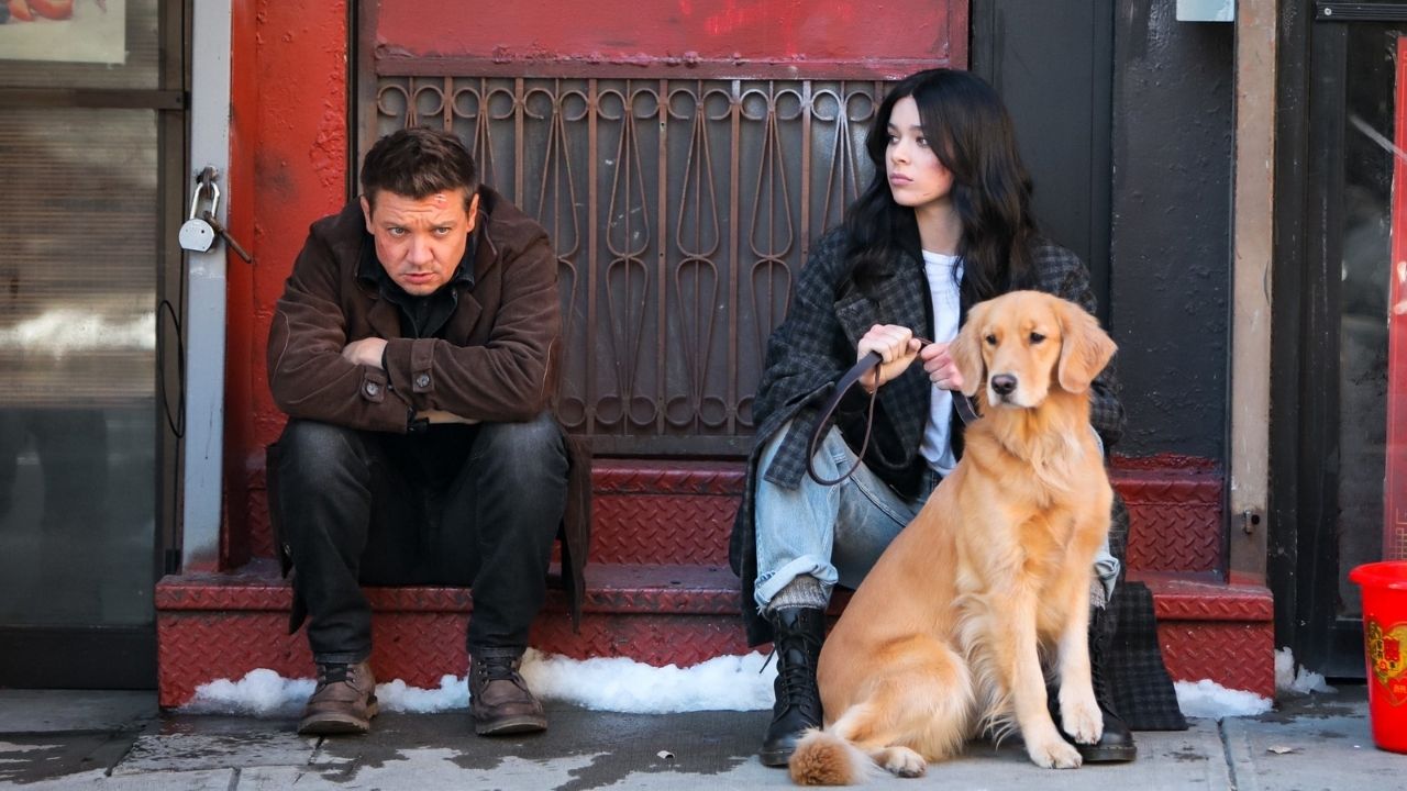 Hawkeye Goes Christmas-y In Latest Poster With Kate And Pizza Dog cover