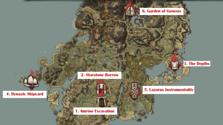 New World Location Guide: Wo finde ich alle Dungeons? Legendäre Belohnung