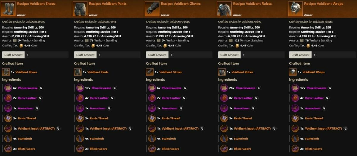 How to Craft Voidbent Armor in New World? Stats & More