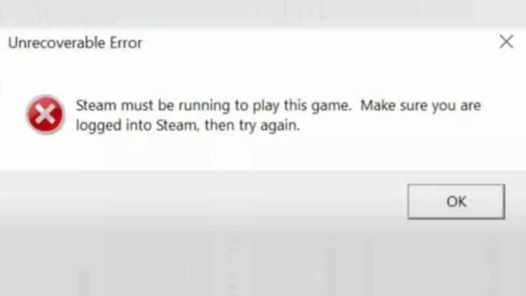 Fixing Unrecoverable Error While Steam is Running in New World