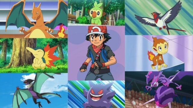 All of Ash's Pokemon, listed by region!