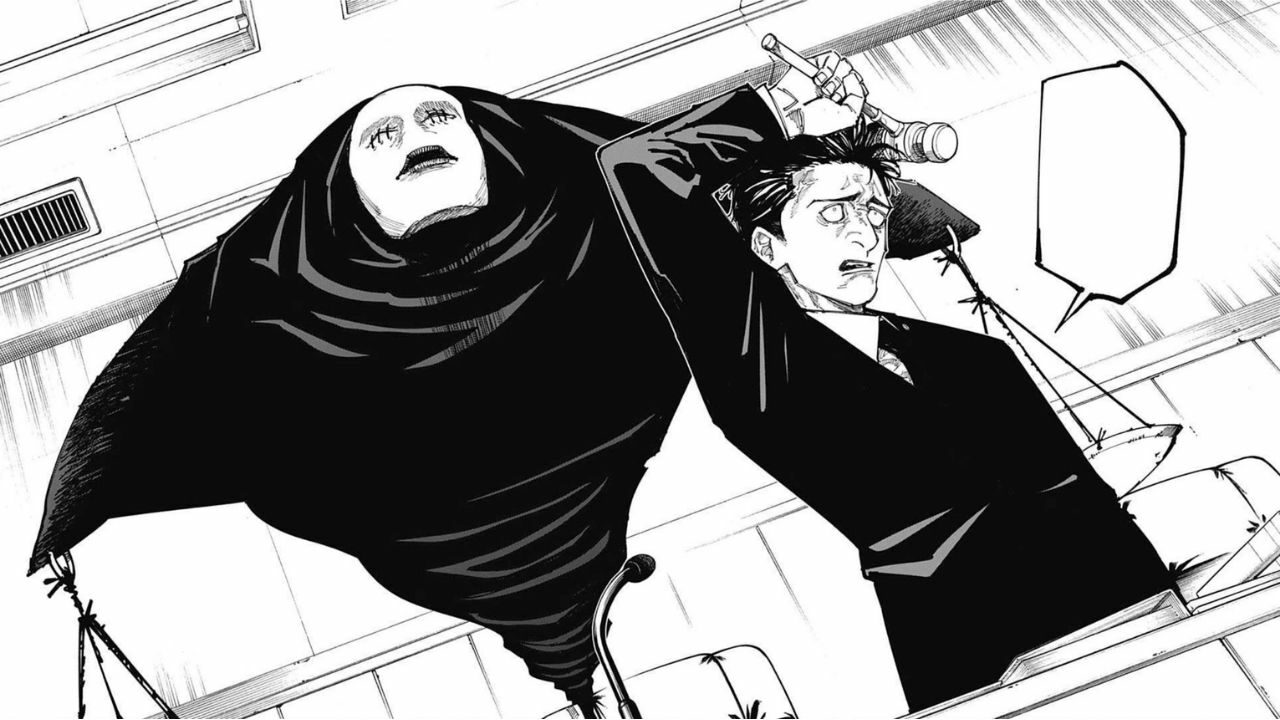 O advogado Higuruma se junta à equipe de Itadori na capa do capítulo 166 de Jujutsu Kaisen