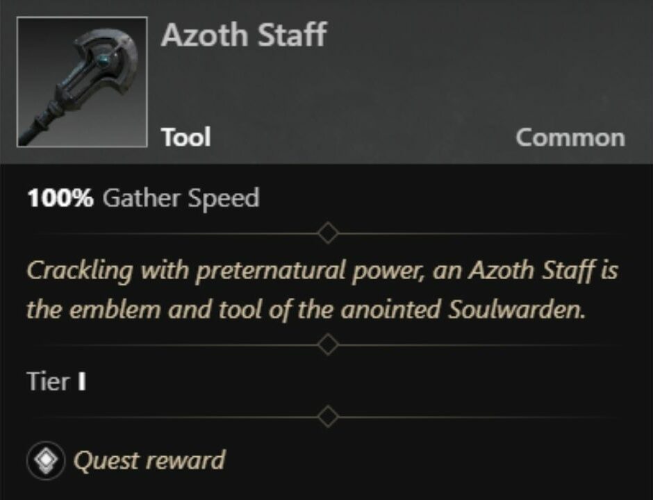 How to obtain and upgrade Azoth Staff in New World?