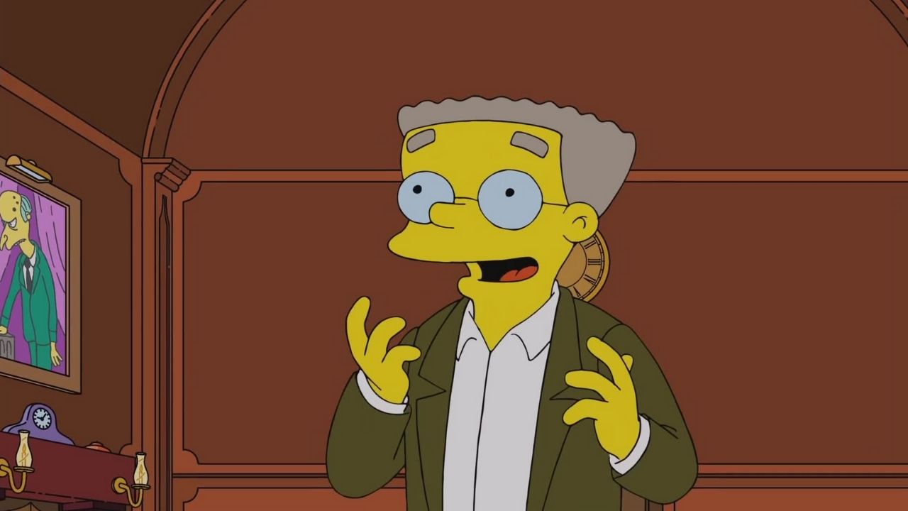 Waylon Smithers bekommt einen neuen Freund im Cover der 33. Staffel von „Die Simpsons“.