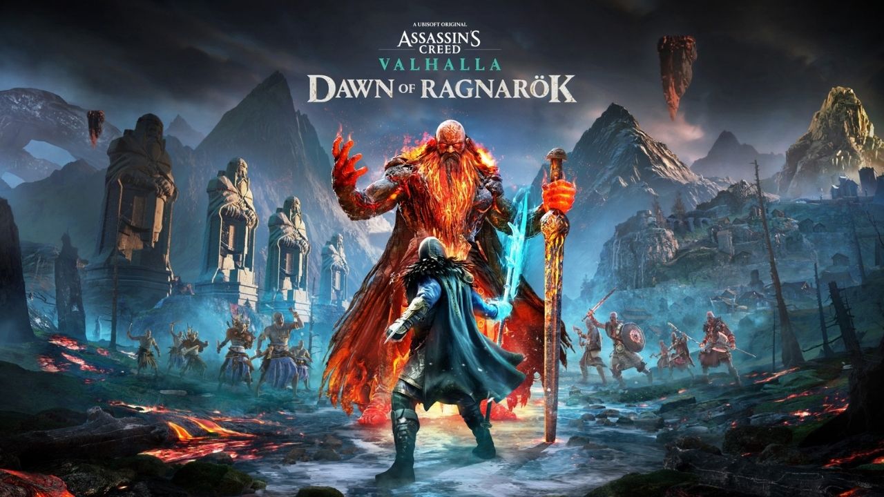Différentes façons de démarrer le DLC Dawn of Ragnarok dans la couverture d'AC Valhalla